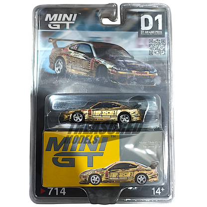 Mini GT Nissan Silvia (S15) Top Secret D1GP Blister Packaging MGT00714 1/64 Diecast