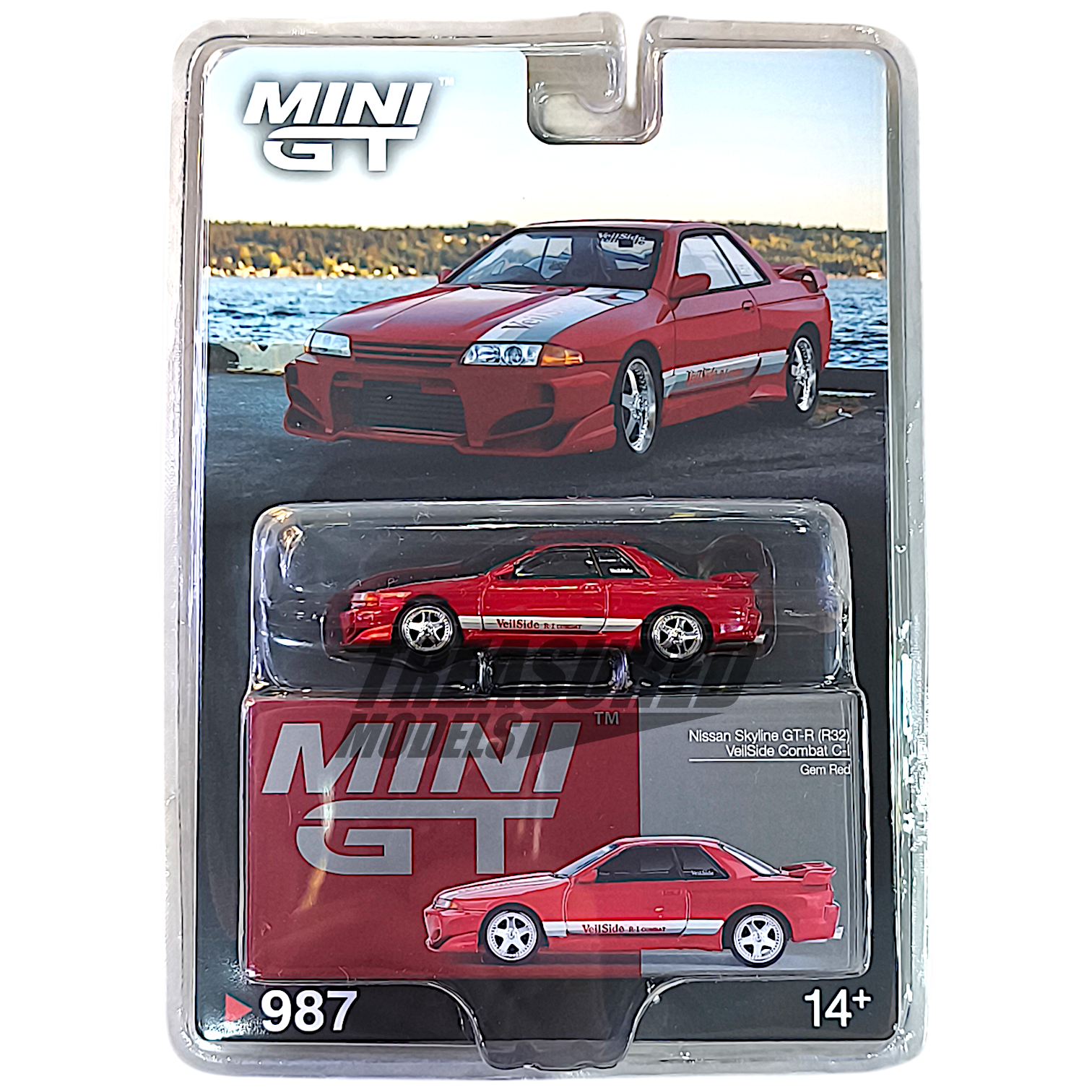Mini GT Nissan Skyline GT-R (R32) VeilSide Combat C-I Gem Red Blister Packaging MGT00987 1/64 Diecast