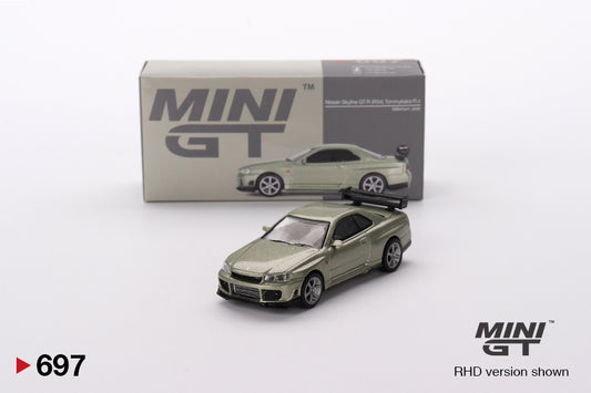 Mini GT Nissan Skyline GT-R R34 Tommykaira R-z Millenium Jade MGT00697 1/64 Die Cast