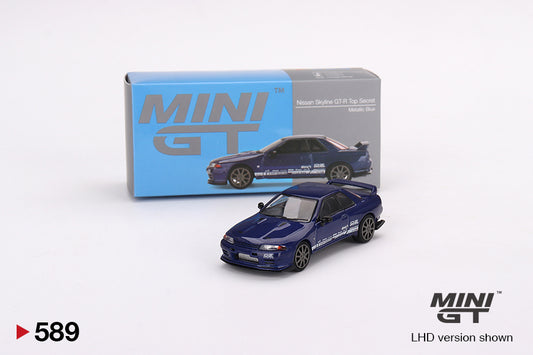 Mini GT Nissan Skyline GT-R Top Secret VR32 Metallic Blue MGT00589 1/64 Die Cast