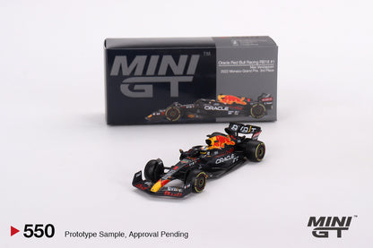 Mini GT Oracle Red Bull Racing RB18 #1 Max Verstappen 2022 Monaco Grand Prix 3rd Place MGT00550 1/64 Die Cast
