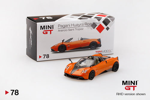 Mini GT Pagani Huayra Roadster Arancio Saint Tropez MGT00078 1/64 Die Cast