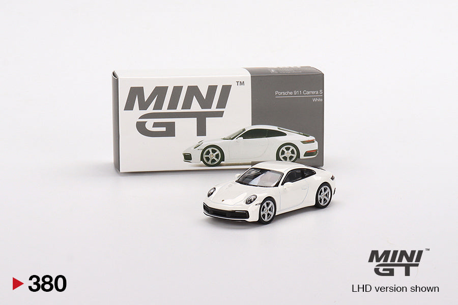 Mini GT Porsche 911 (992) Carrera S White MGT00380 1/64 Diecast