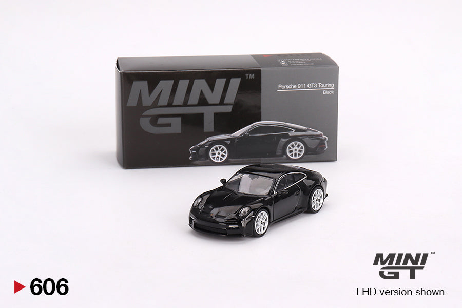 Mini GT Porsche 911 (992) GT3 Touring Black MGT00606 1/64 Die Cast