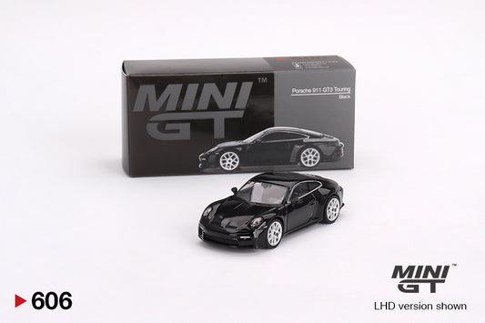Mini GT Porsche 911 (992) GT3 Touring Black MGT00606 1/64 Die Cast