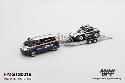 Mini GT Porsche 911 Dakar #718 & Volkswagen ID. Buzz Porsche Centrum Gelderland Roughroads Set MGTS0019 1/64 Die Cast