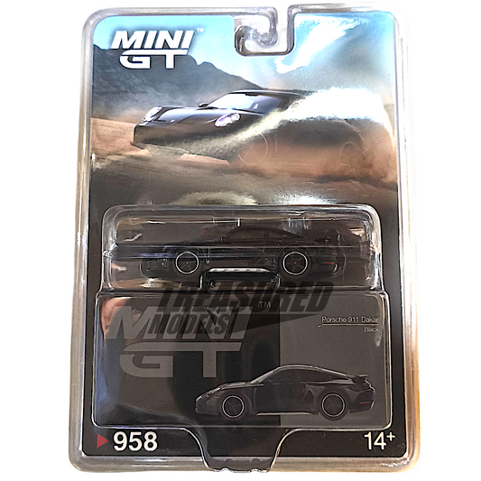 Mini GT Porsche 911 Dakar Black Blister Packaging MGT00958 1/64 Diecast