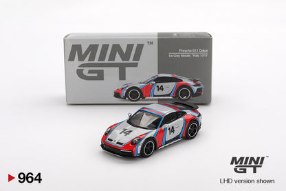 Mini GT Porsche 911 Dakar Ice Grey Metallic Rally 1978 MGT00964 1/64 Die Cast
