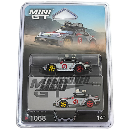 Mini GT Porsche 911 Dakar Uncle Rally Blister Packaging MGT01068 1/64 Die Cast
