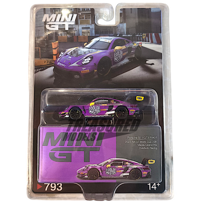 Mini GT Porsche 911 GT3 R #27 HubAuto Racing 2023 FIA GT World Cup 70th Macau Grand Prix Blister Packaging MGT00793 1/64 Diecast