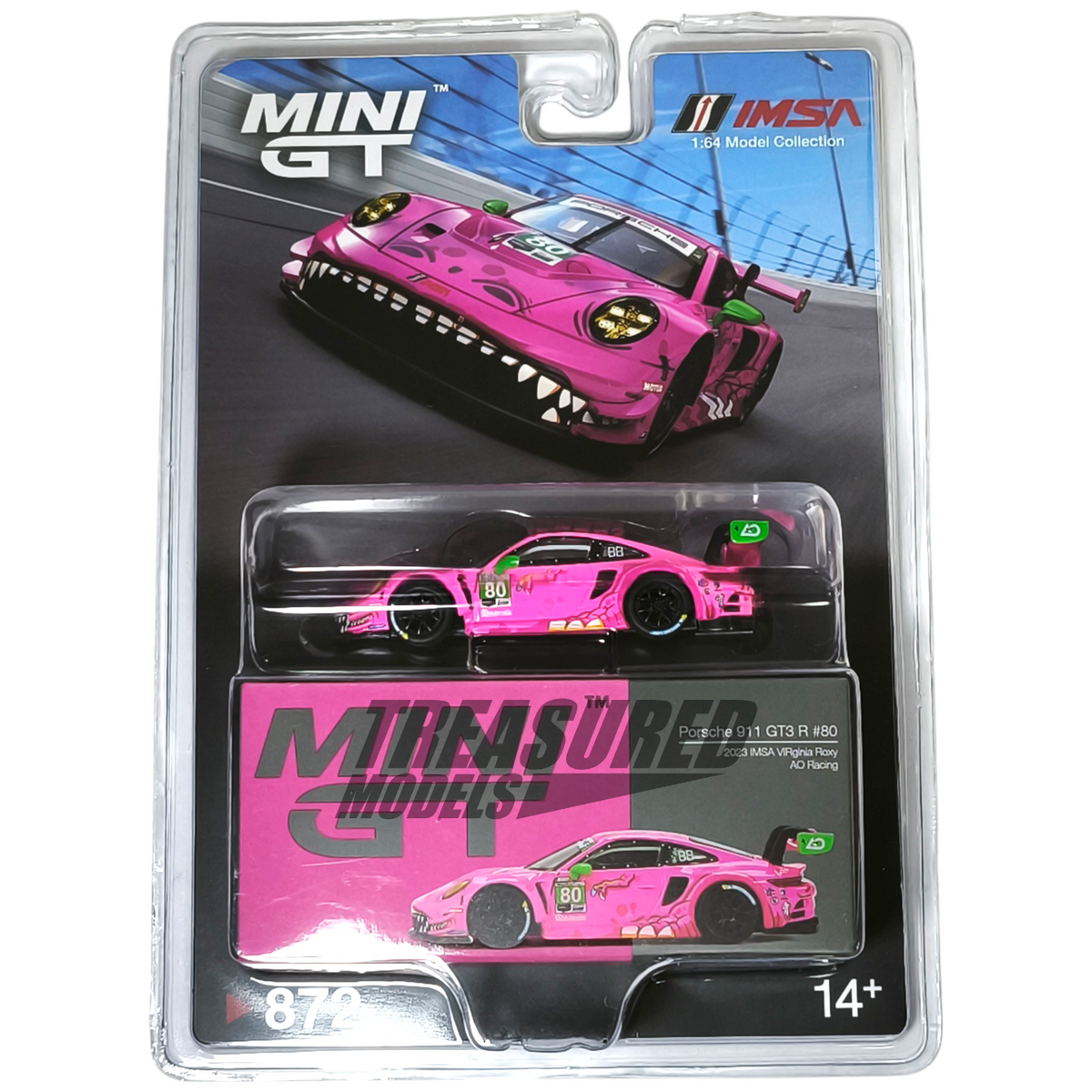 Mini GT Porsche 911 GT3 R #80 AO Racing 2023 IMSA Virginia Roxy Bliste ...
