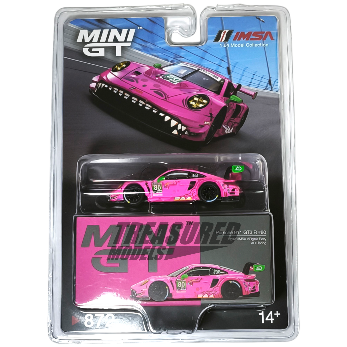 MINI GT 1/64 ポルシェ 911 GT3 R #80 IMSA AO 1/64 Mini GT 2023 Porsche 911 GT3 R #80 GTD AO Racing IMSA
