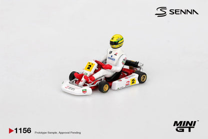 Mini GT Senna Kart #2 Ayrton Senna da Silva 1993 Masters of Paris-Bercy MGT01156 1/64 Diecast