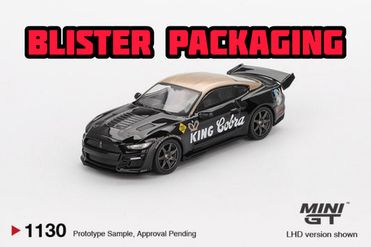Mini GT Shelby GT500 Dragon Snake Concept Black Gold Blister Packaging MGT01130 1/64 Diecast