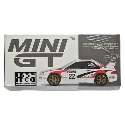 Mini GT Subaru Impreza WBC98 #22 1999 Rally four de Corse 1/64 Die Cast
