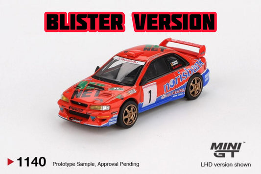Mini GT Subaru Impreza WRC97 #1 1999 DRM Champion Blister Packaging MGT01140 1/64 Diecast