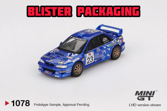 Mini GT Subaru Impreza WRC99 #23 2000 Acropolis Rally (Blister Packaging) MGT01078 164 Die Cast