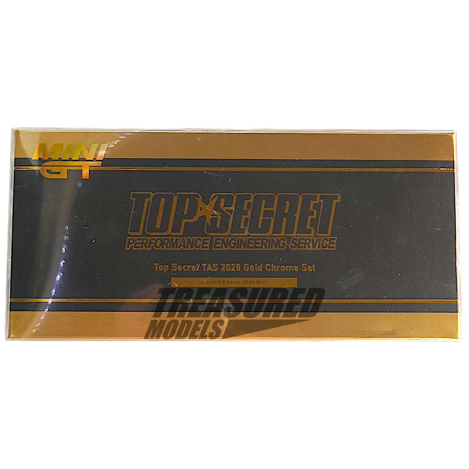 Mini GT Top Secret TAS 2025 Gold Chrome Set MGTS0013 1/64 Diecast