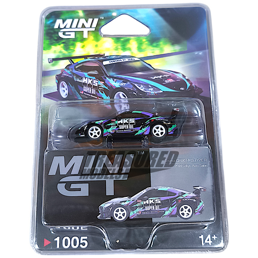 Mini GT Toyota GR86 HKS TYPE R 2022 Tokyo Auto Salon Blister Packaging MGT01005 1/64 Diecast