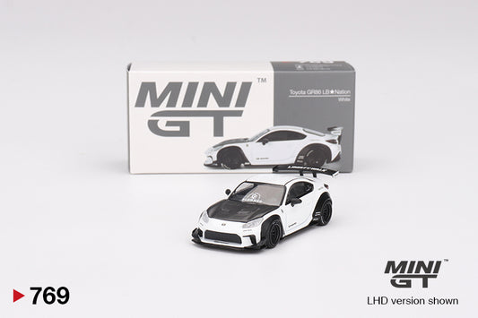 Mini GT Toyota GR86 LB Nation White MGT00769 1/64 Die Cast