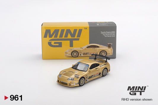 Mini GT Toyota Supra (A80) Top Secret GT-300 Top Secret Gold MGT00961 1/64 Die Cast