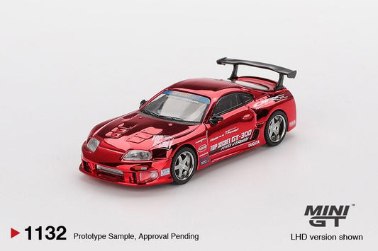 Mini GT Toyota Supra (A80) Top Secret GT-300 Top Secret Red Chrome MGT01132 1/64 Diecast