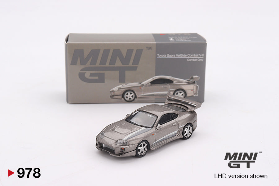 Mini GT Toyota Supra VeilSide Combat V-II Combat Grey MGT00978 1/64 Die Cast