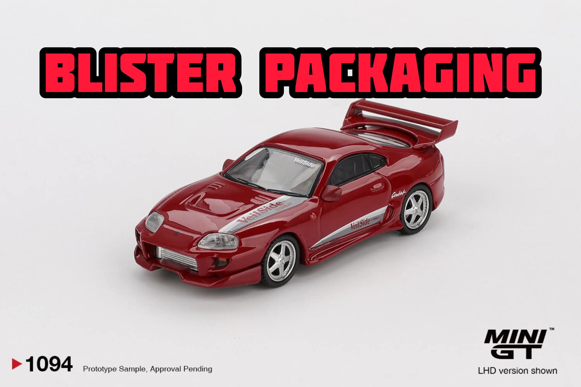 Mini GT Toyota Supra VeilSide Combet V-I Red Blister Packaging MGT01094 1/64