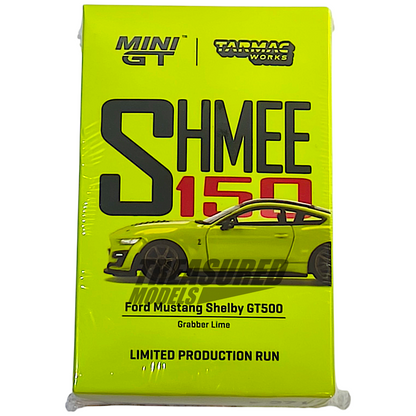 Mini GT x Tarmac Ford Mustang Shelby GT500 Grabber Lime Shmee150 Collection MGT00271 1/64 Diecast