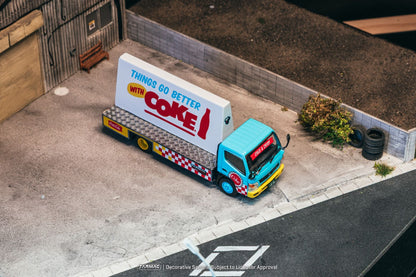 Tarmac Works Mitsubishi Fuso Canter - Advertisement Truck COCA- COLA T64T-TL002-CC2 1/64 Diecast