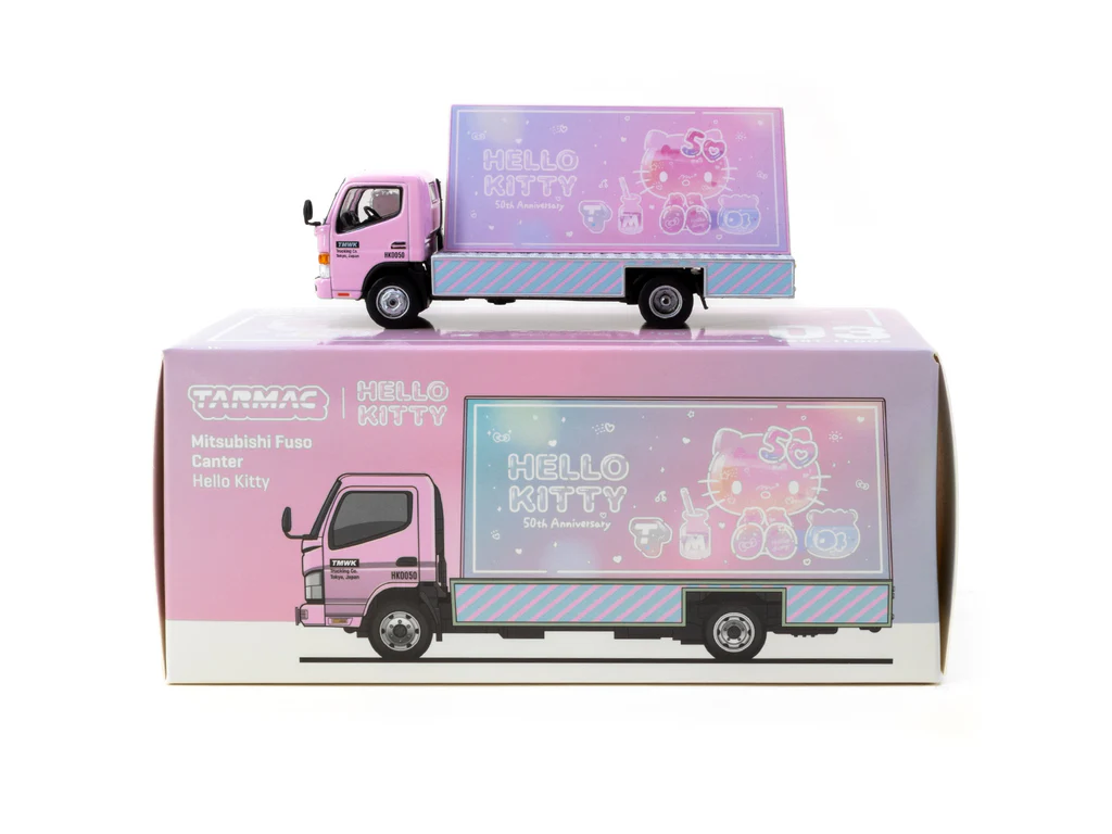 Tarmac Works Mitsubishi Fuso Canter Hello Kitty Billboard Truck64 T64T-TL002-HK 1/64 Die Cast