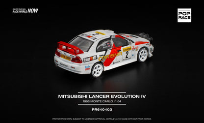 *Pre-Order* Pop Race Mitsubishi Lancer Evolution IV 1988 Monte Carlo PR640402 1/64 Diecast
