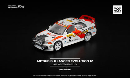 *Pre-Order* Pop Race Mitsubishi Lancer Evolution IV 1988 Monte Carlo PR640402 1/64 Diecast