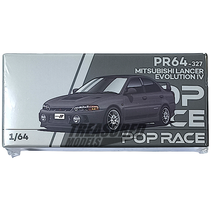Pop Race Mitsubishi Lancer Evolution IV Dark Gray PR640327 1/64 Diecast