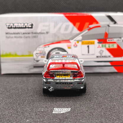 CHASE! Tarmac Works Mitsubishi Lancer Evolution IV Rallye Monte-Carlo 1997 Chase Tommi Makinen Seppo Harjanne T64G-076-97MCR01 1/64 Diecast