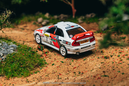 *Pre-Order* Tarmac Works Mitsubishi Lancer Evolution IV Rallye Monte-Carlo 1997 Tommi Mäkinen Seppo Harjanne T64G-076-97MCR01 1/64 Die Cast
