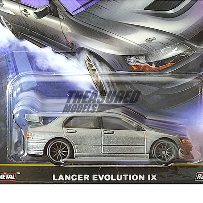 Hot Wheels Mitsubishi Lancer Evolution IX Metalflake Gunmetal Gray 2025 Premium Car Culture Ronin Run II 1/64 Diecast