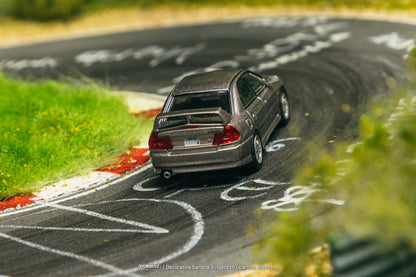 *Pre-Order* Tarmac Works Mitsubishi Lancer GSR Evolution IV Silver (Tarmac Cards Combo Set) T64G-076-SL 1/64 Die Cast