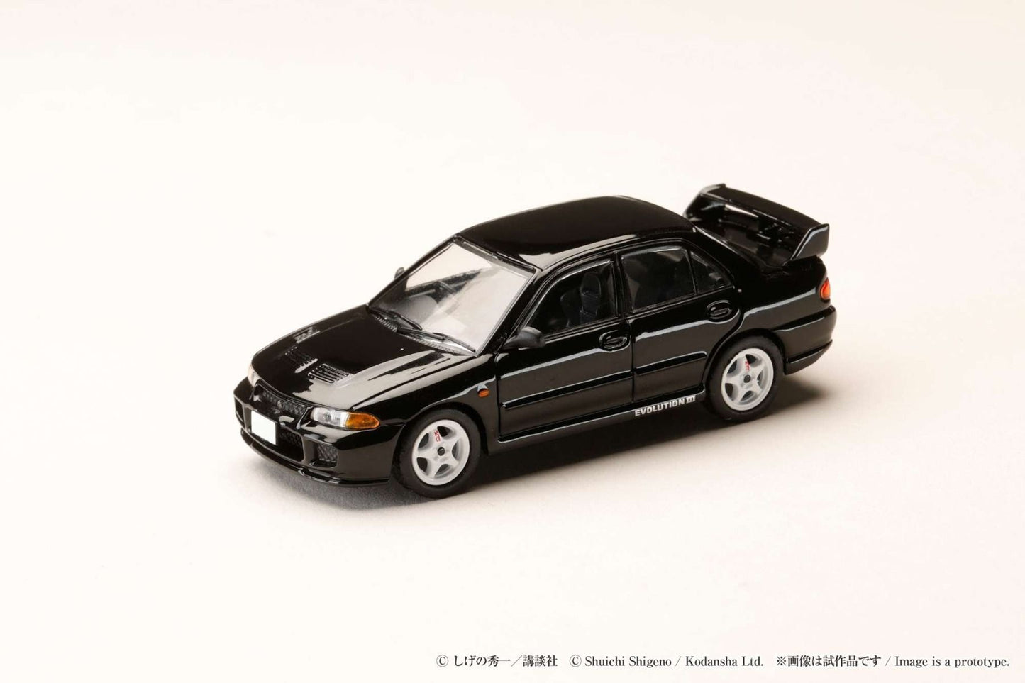 Hobby Japan Mitsubishi Lancer RS Evolution III Initial D Kyoichi Sudo VS Ryosuke Takahashi 1/64 Diecast