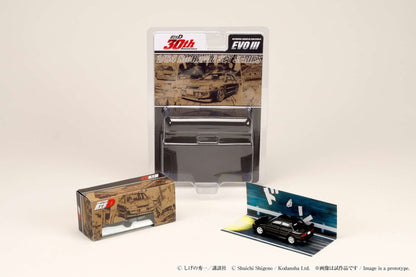 Hobby Japan Mitsubishi Lancer RS Evolution III Initial D Kyoichi Sudo VS Ryosuke Takahashi 1/64 Diecast