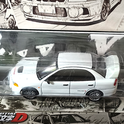Hobby Japan Mitsubishi Lancer RS Evolution IV Initial D Seiji Iwaki VS Takumi Fujiwara 1/64 Diecast