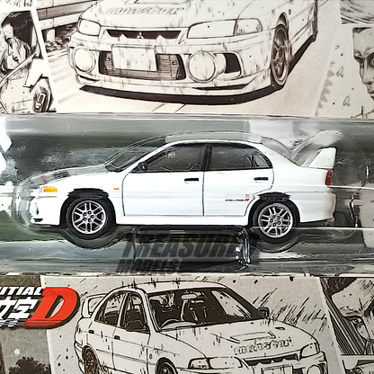 Hobby Japan Mitsubishi Lancer RS Evolution IV Initial D Seiji Iwaki VS Takumi Fujiwara 1/64 Diecast