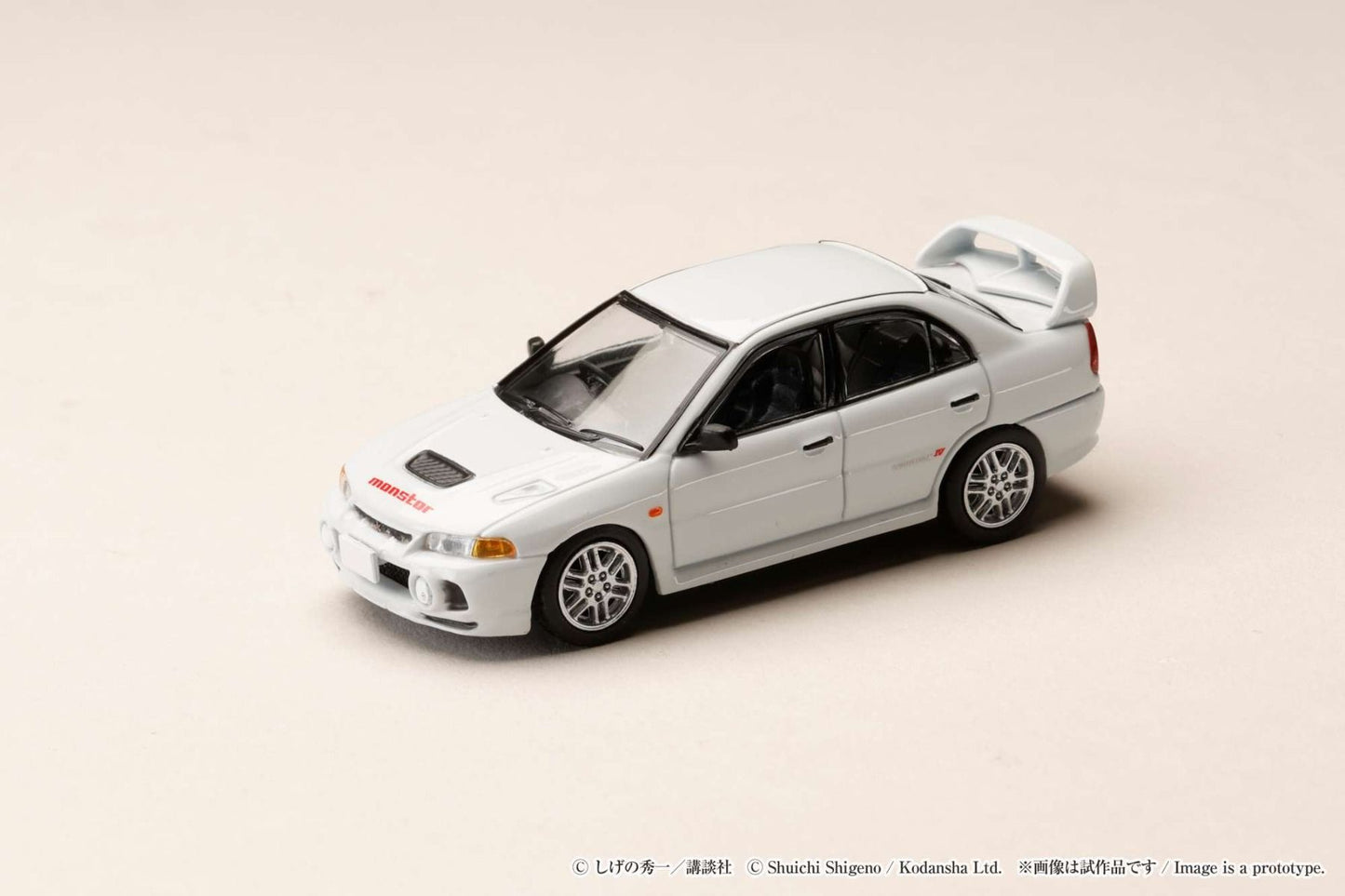 Hobby Japan Mitsubishi Lancer RS Evolution IV Initial D Seiji Iwaki VS Takumi Fujiwara 1/64 Diecast