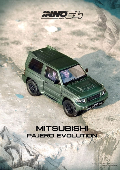 Inno64 Mitsubishi Pajero Evolution Satin Green IN64-EVOP-SGRE 1/64 Die Cast