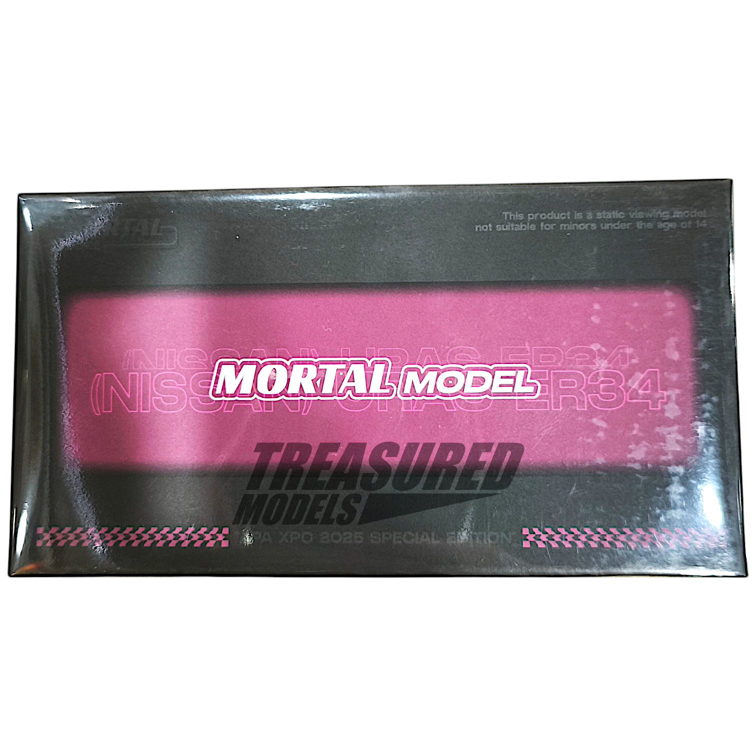 Mortal Model Nissan Skyline GT-R R34 Pearl Powder Super Chase APAxpo 2025 1/64 Diecast