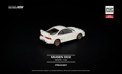 [Pre-Order] Pop Race Mugen DC2 White PR640307 1/64 Diecast