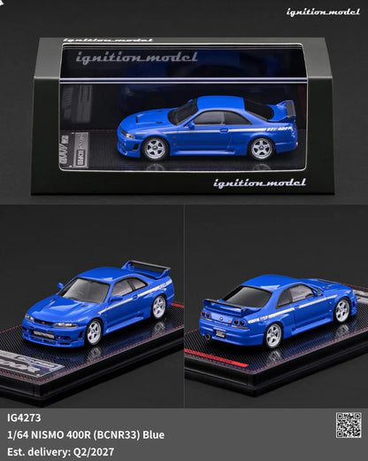 [PRE-ORDER] IGNITION MODEL NISMO 400R (BCNR33) Blue IG4273 1/64 Diecast