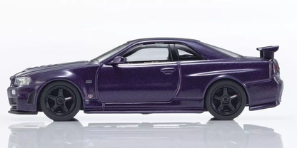 Kyosho Nissan NISMO R34 GT-R Z-TUNE LED PURPLE MOTN No.K07130LP 1/64 Die Cast