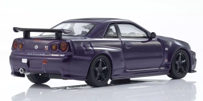 Kyosho Nissan NISMO R34 GT-R Z-TUNE LED PURPLE MOTN No.K07130LP 1/64 Die Cast