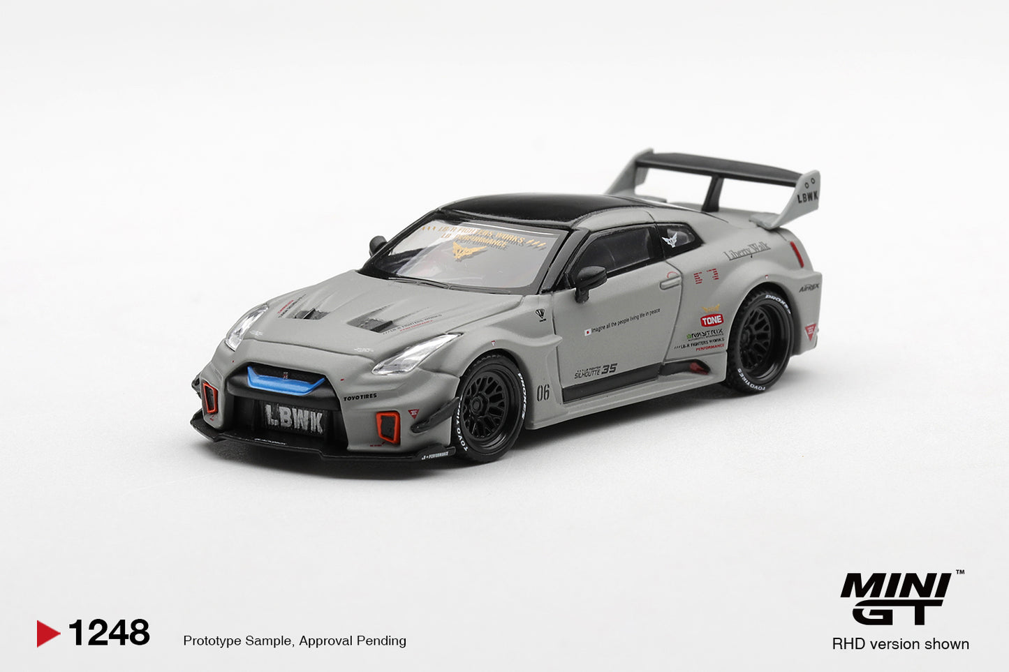 [Pre-Order] Mini GT NISSAN LB-Silhouette WORKS GT 35GT-RR Ver.1 Matt Grey MGT01248 1/64 Diecast